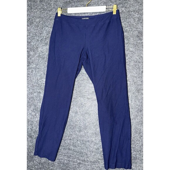 EILEEN FISHER Women's Size S/P Navy Blue Stretch Pull-On Straight Leg Pants - Picture 3 of 10